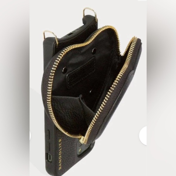 Bandolier Willa Heart Shaped Pouch iPhone 15 Pro Phone case Black - Picture 4 of 13
